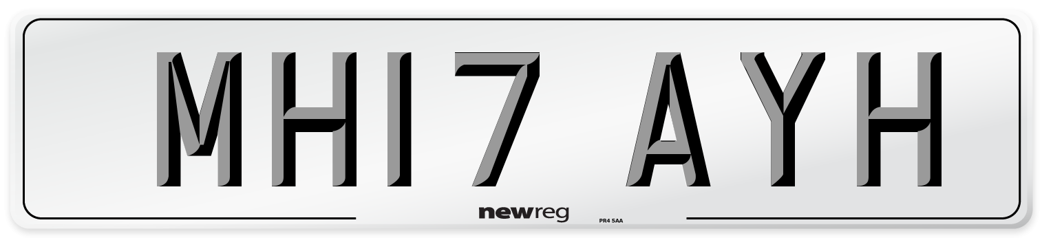 MH17 AYH Number Plate from New Reg
